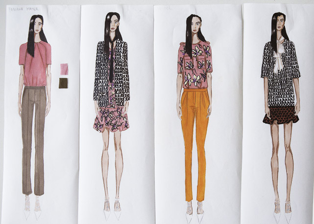 Provas de croquis no escritório de Andrea Marques - Foto: Reprodução/Harper's Bazaar