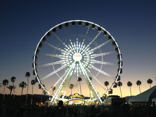 A famosa roda-gigante do Coachella, que acontece em abril - Foto: Reprodução