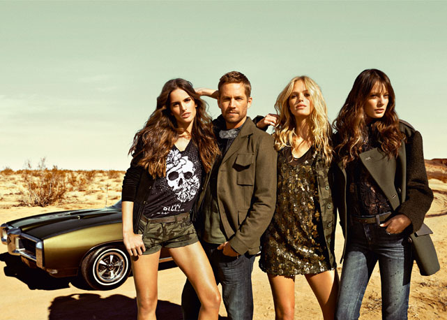 Izabel Goulart, Paul Walker e Erin Heartherton desfilam para a Colcci no SPFW - Foto: Divulgação