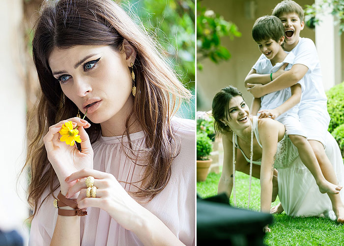 Algumas fotos da campanha da Vivara com Isabeli Fontana e seus filhos - Fotos:Divulgação