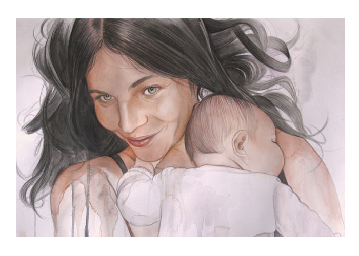 Ilustração de Julia Roitfeld e sua baby girl Romy - Foto: Reprodução Romy And The bunnies