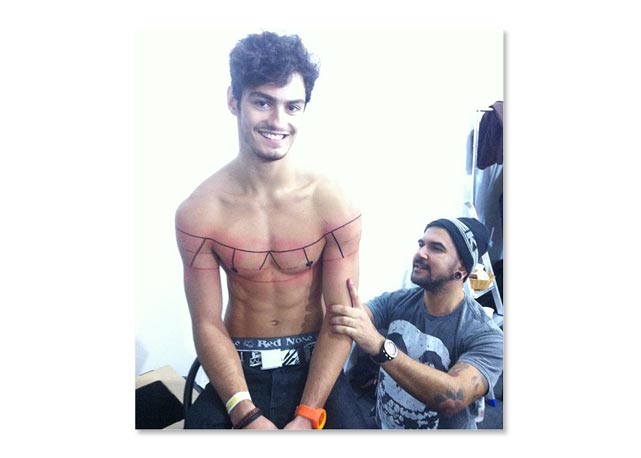 Luis Coppini no backstage de João Pimenta - Foto: Reprodução