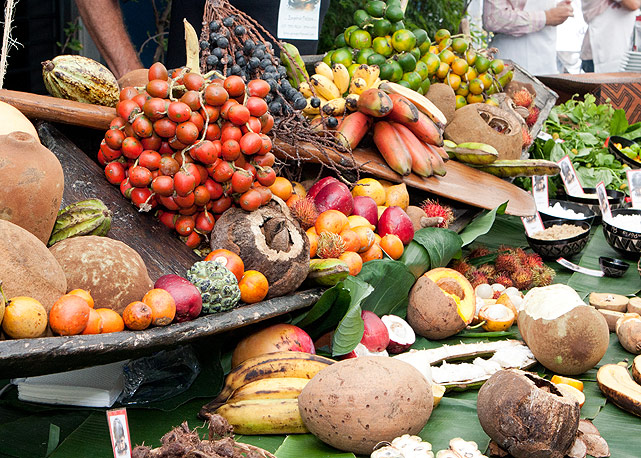 A decoração e alguns produtos exibidos para degustação na última edição do Emiliano Market Day - Foto:Divulgação