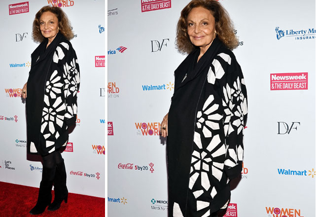Diane Von Furstenberg chegando ao Lincon Center - Fotos: Getty Images