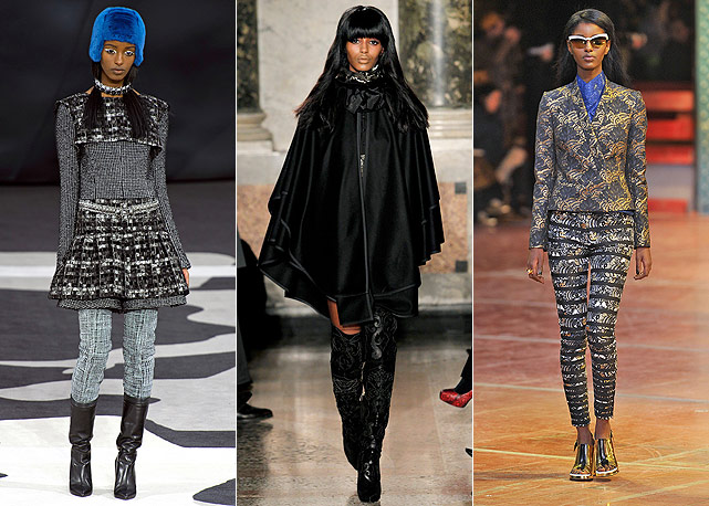 Da esquerda para a direita: Chanel, Emilio Pucci e Kenzo, todos inverno 2014 - Fotos: Reprodução