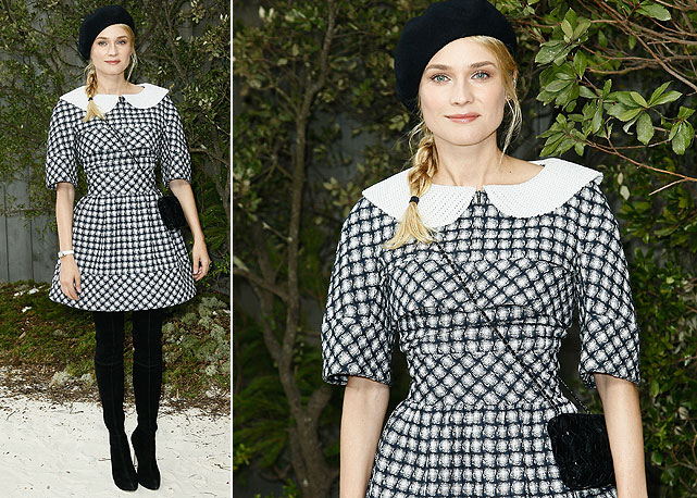 Diane Kruger no último desfile de alta-costura da Chanel, em janeiro - Foto: Getty Images