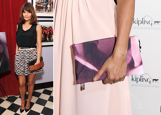 A esquerda helena no evento de lançamento e a direita um outro modelo de sua coleção - Fotos: Getty Images