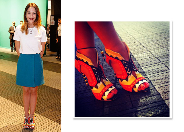 Bazaar ama o sapato Sophia Webster de Julia Almeida! - Foto: Foto Rio News e Harper's Bazaar/Divulgação