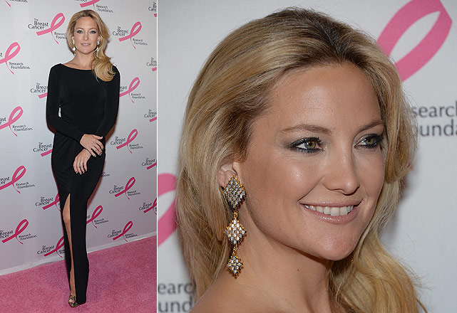 Kate Hudson usa vestido Ann Taylo e brinco Erickson Beamon - Fotos: Getty Images
