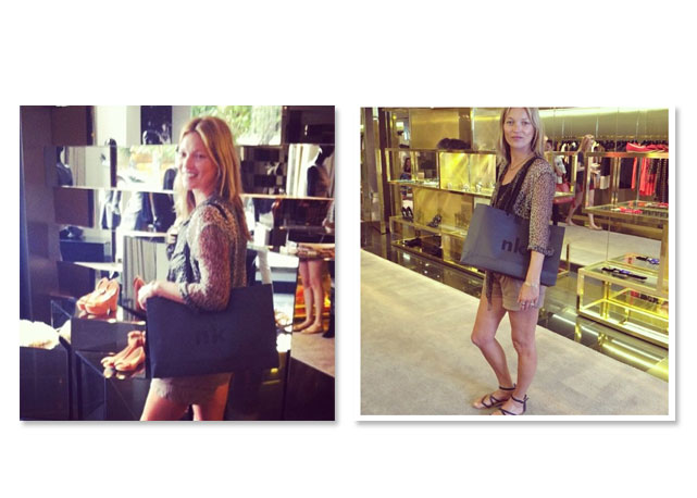 Kate Moss e sua sacolinha da NK Store - Foto: Reprodução/Instagram