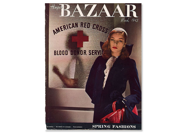 Lauren Bacall na capa da Harper's Bazaar 1943 - Foto: Reprodução/Harper's Bazaar