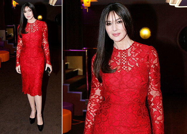 Renda é a aposta da vez para Monica Bellucci - Fotos: Getty Images