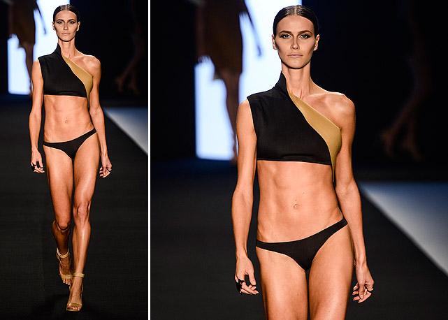 Renata Kuerten no desfile da Lenny, na quarta-feira (17.04) - Fotos: Agência Fotosite