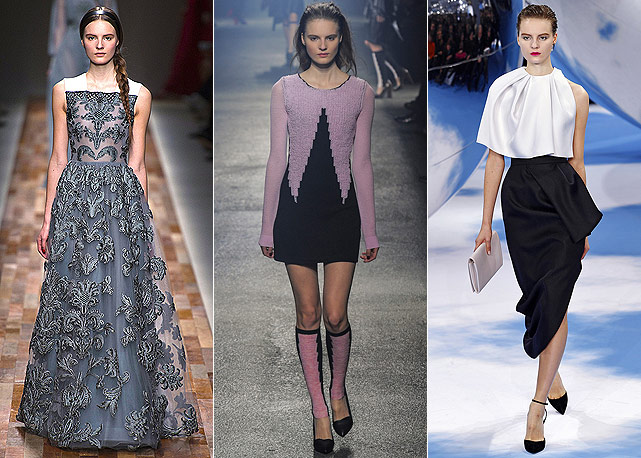 Da esquerda para a direita: Valentino, Sonia Rykiel e Christian Dior - Fotos: Reprodução