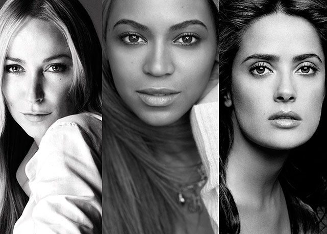Frida Giannini, Beyoncé e Salma Hayek - Foto: Reprodução 