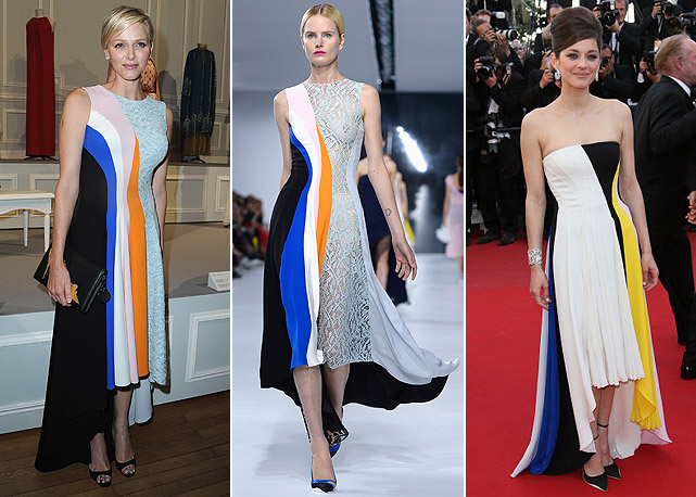 Da esquerda para a direita: a princesa Charlene, o desfile da Dior e Marion Cotillard - Fotos: Getty Images