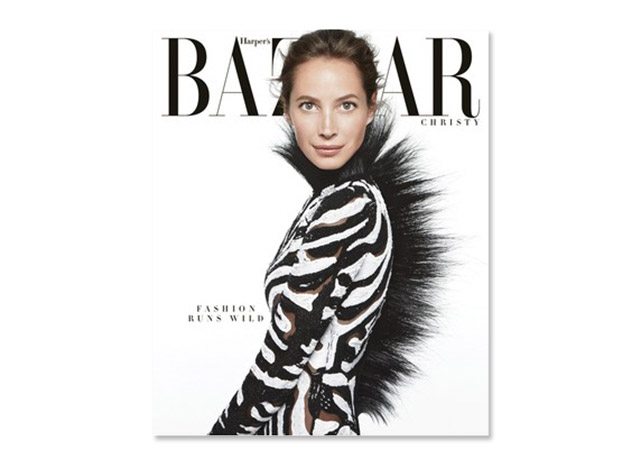 Christy Turlington em clima punk para a Bazaar - Foto: Divulgação