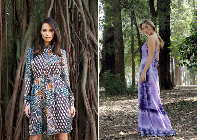 Renata Castro e Marina Sanvicente com vestidos da coleção do Colheita - Fotos: Divulgação