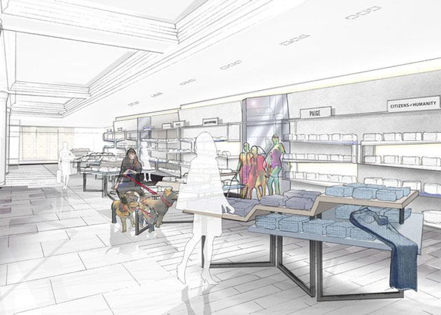 Croqui do Studio Denin da Selfridges, o espaço será inaugurado na próxima segunda-feira (03.06) - Foto: Reprodução