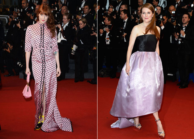 Black & Purple: Florence Welch de Miu-Miu e Julianne Moore de Dior - Fotos: Getty Images