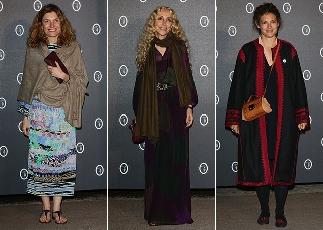 Da esquerda para a direita: Martina Mondadori, Franca Sozzani e Ginevra Elkann - Fotos: Getty Images