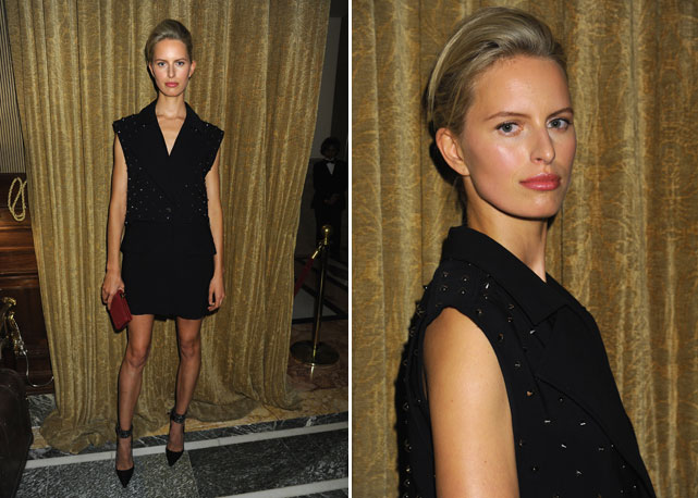 A top Karolina Kurkova e seu pretinho nada básico - Fotos: Getty Images