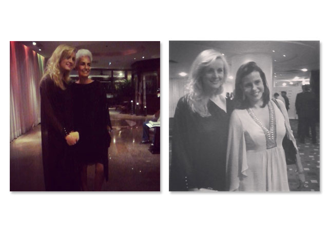 Monika Jablonska e duas convidadas de honra: Lalá Guimarães, RP da Gucci, e Narcisa Tamborindeguy - Fotos: Instagram/@BazaarBR 