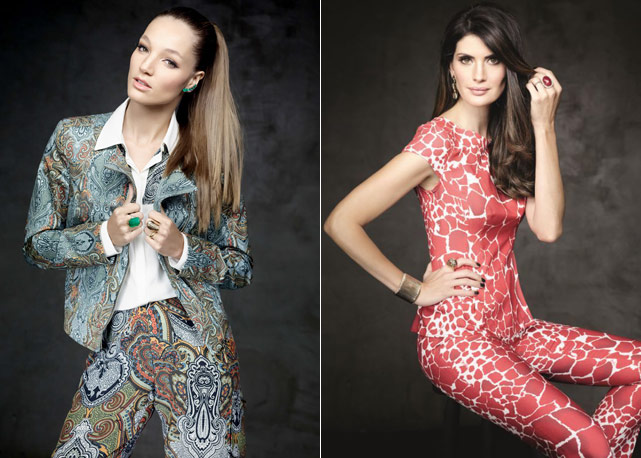 As modelos Priscila Uchoa e Isabella Fiorentino posam para o ensaio da Daslu - Foto:Divulgação