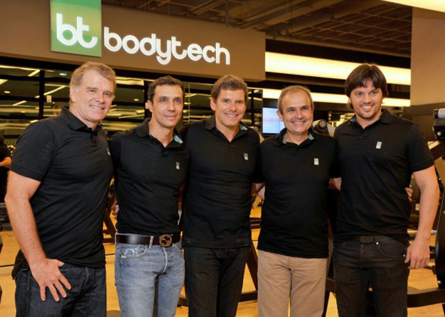 Os sócios da Bodytech Bernardinho, João Paulo Diniz, Alexandre Accioly, Luiz Urquiza e Marcelo Faria - Foto: Reprodução