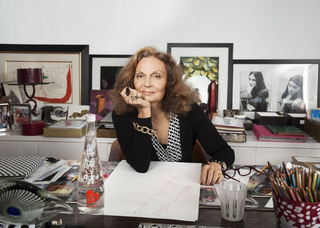Diane Von Furstenberg em seu escritório - Foto: Divulgação