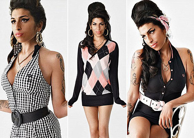 Amy Winehouse e as roupas que ela criou para a marca - Foto: Reprodução