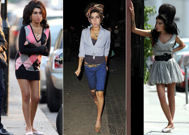 Tr6es looks de Amy Winehouse - Fotos: Reprodução