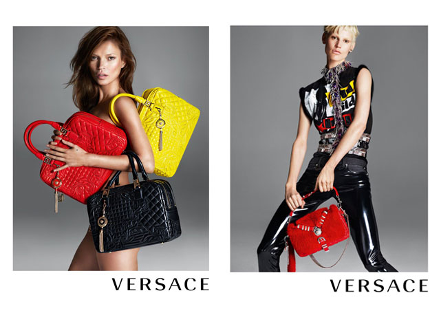 Kate Moss e Saskia de Brauw na nova campanha de inverno da Versace - Fotos: Reprodução