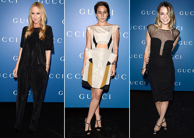 Da esquerda para a direita: Frida Giannini, Delfina Fendi e Myriam Catania - Fotos: Getty Images