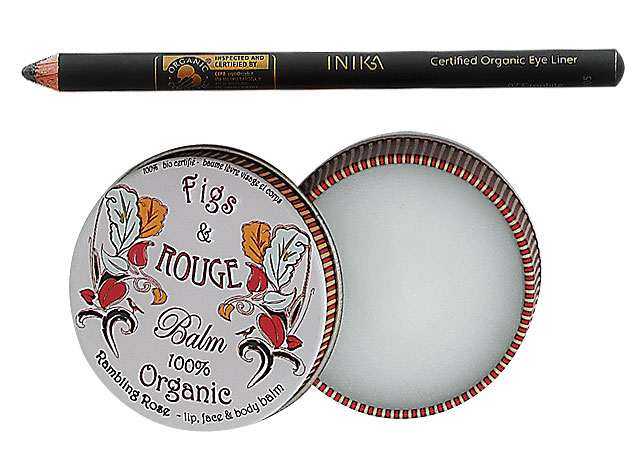 Lip Blam  Figs & Rouge (€6 , cerca de R$17) e lápis de olho Inika - Foto: João Ávila/Harper's Bazaar