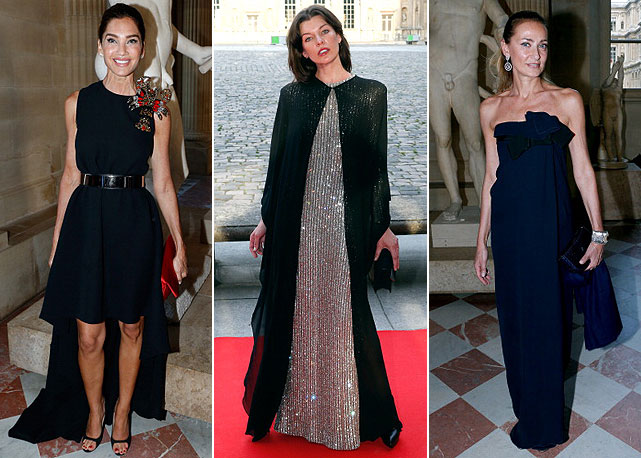 Da esquerda para a direita, Miss Maurice Amon, Milla Jovovich e Cristina Buccelatti - Fotos: Getty Images