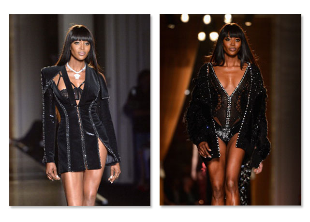Naomi Campbell abre e fecha o desfile da Atelier Versace - Foto: Getty Images