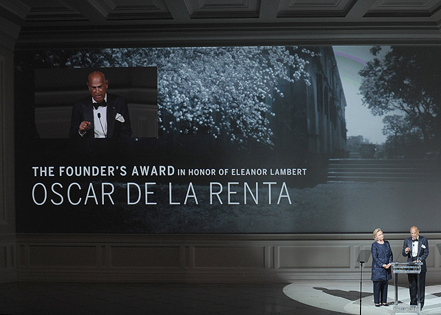 Discurso de Oscar de la Renta, o grande homenageado da noite - Foto: Getty Images