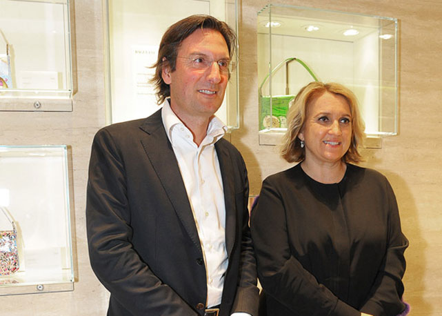 Pietro Beccari com Silvia Fendi - Foto: Alexandre Virgilio