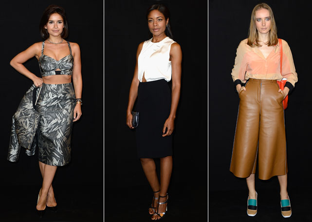 Da esquerda para a direita: Miroslava Duma, Naomie Harris e Olga Sorokina - Fotos: Getty Images  