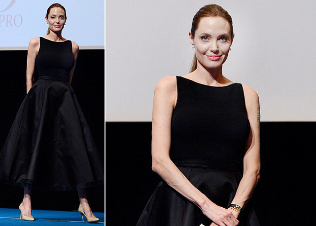 Pretinho volumoso de Angelina nas Nações Unidas - Fotos: Getty Images
