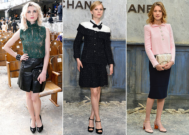Da esquerda para a direita: Cecile Casse, Clemence Poesy e Natalia Vodianova - Fotos: Getty Images
