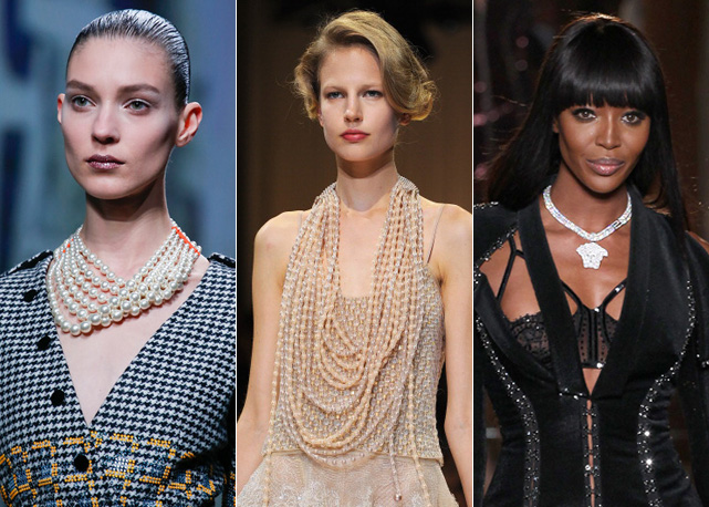 Da esquerda para à direita, Dior, Armani Privé e Versace - Fotos: Divulgacão