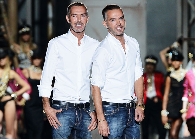 Estilistas na passarela da DSquared2 em Milão, na temporada de verão 2013 em Milão - Foto: Getty Images