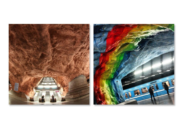 Undreground cool: detalhe do metro em Estocolmo - Fotos: Samantha Simon