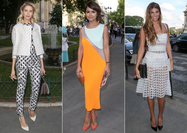 Da esquerda para a direita, Elena Perminova, Miroslava Duma e Bianca Brandolini  - Foto: Getty Images