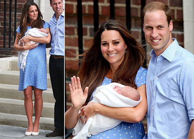 Poás no look de Kate para deixar o hospital St. Mary - Fotos: Getty Images