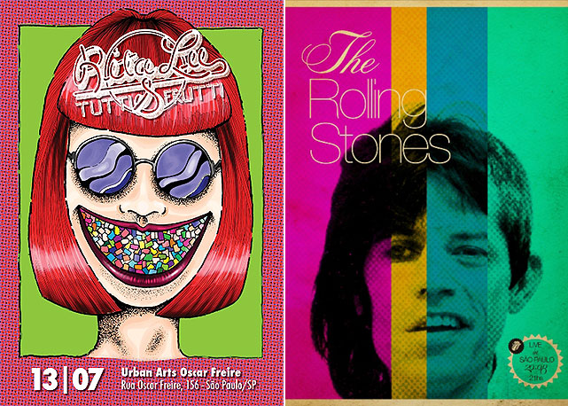Rita Lee (à esquerda) e Mick Jagger (à direita) - Fotos: Reprodução