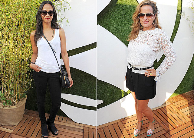 Zoe Saldana (à esquerda) e Jade Jagger (à direita) - Fotos: Dave M. Benett/Getty Images