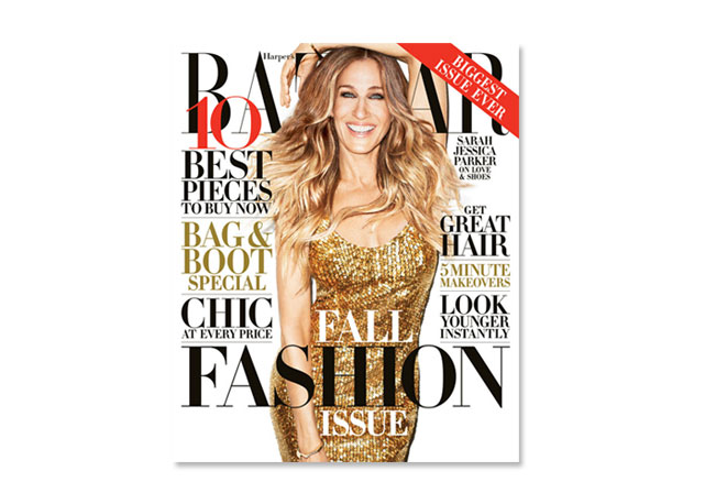 Sarah Jessica Parker veste Marc Jacobs na capa da september issue da Harper's Bazaar US - Foto: Reprodução